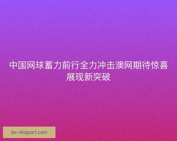 中国网球蓄力前行全力冲击澳网期待惊喜展现新突破